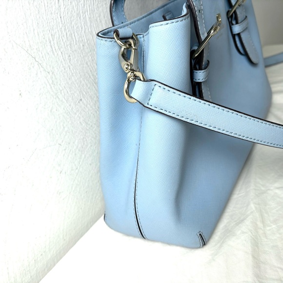 KATE SPADE Cove Street Provence Satchel Crossbody Arctic Blue Saffiano Leather - Picture 11 of 16
